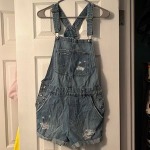 Jean short overalls